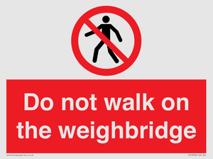 Do not walk on the weighbridge